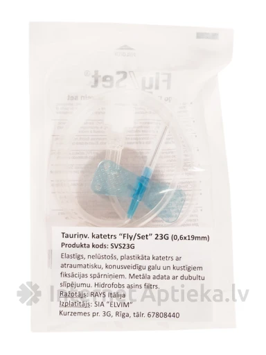 Kateeter liblikakujuline Fly/Set 23G 0,6 x 19 mm, 1 tk. | internetaptieka.lv