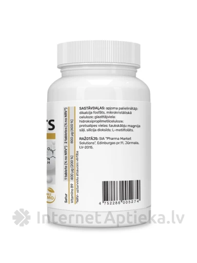 L-metüülfolaat tabletti, 60 tk. | internetaptieka.lv