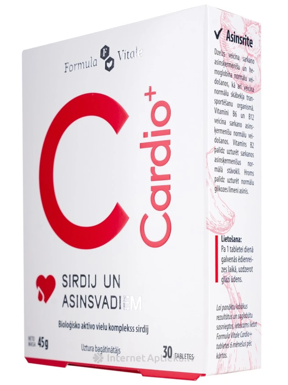 Formula Vitale Cardio+, 30 tabletes | internetaptieka.lv