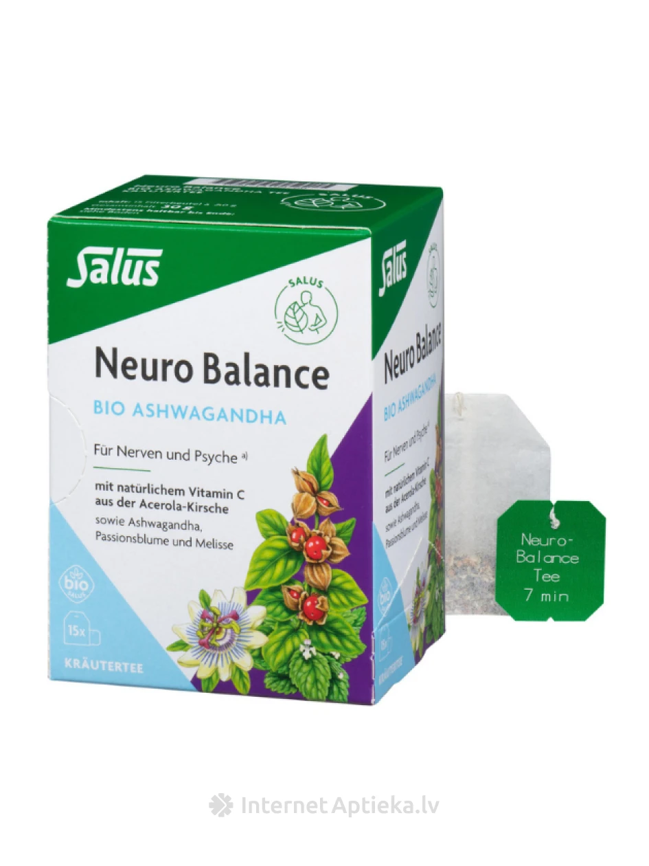 SALUS NEURO BALANCE tee Ašvagandu, 15 pakki | internetaptieka.lv