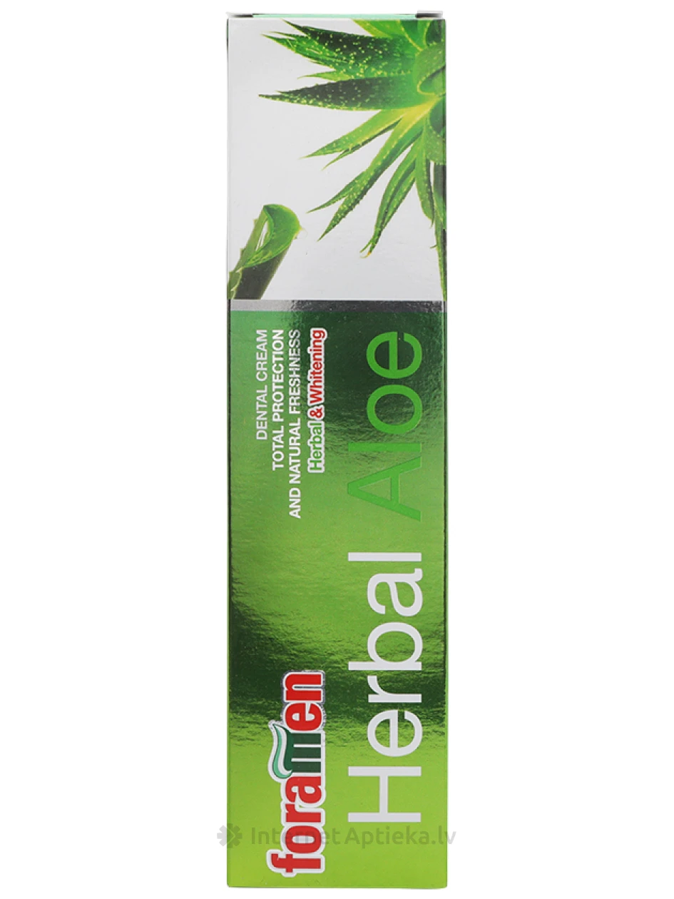 Foramen Herbal Aloe отбеливающая зубная паста тройного действия, 75 мл | internetaptieka.lv
