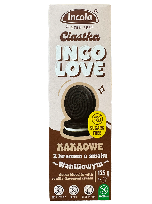 INCOLA Gluten-free Kakao cepumi ar vaniļas