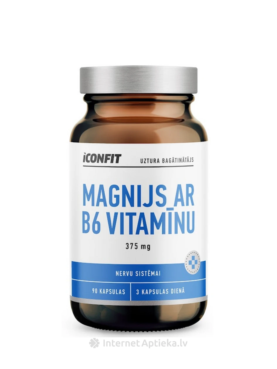 ICONFIT Magneesium B6-vitamiiniga, 90 kapslit | internetaptieka.lv