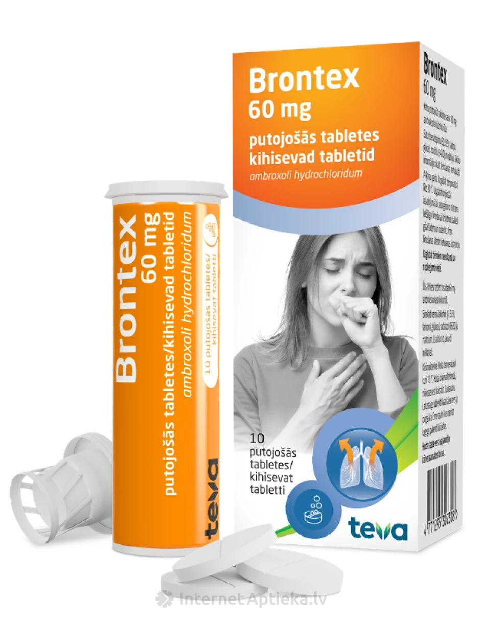 Brontex 60 mg, 10 kihisevat tabletti | internetaptieka.lv