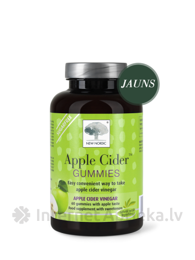 APPLE CIDER GUMMIES košļājamās pastilas, 60 gb.