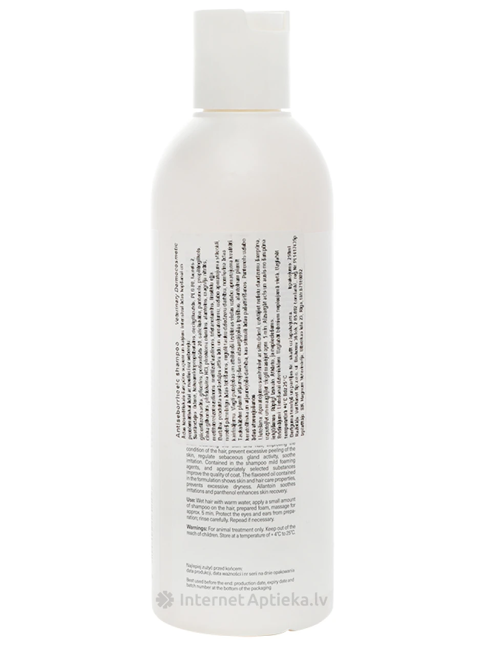 VetExpert Antiseborrheic šampoon koertele ja kassidele, 250 ml | internetaptieka.lv