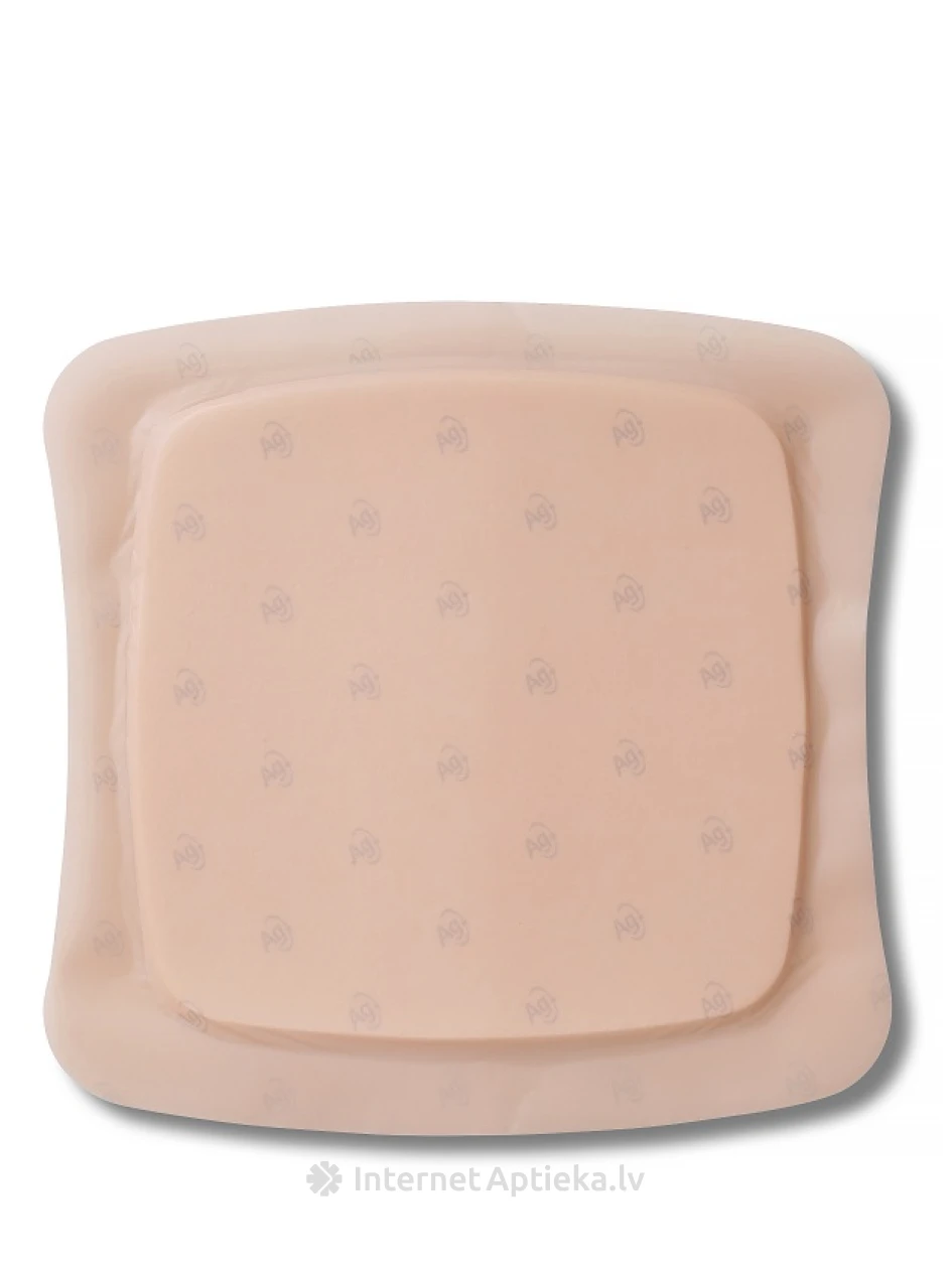 Aquacel Ag Foam Adhesive Пенная повязка для ран 10*10 см, 10 шт. | internetaptieka.lv