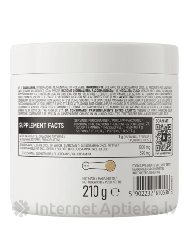 OstroVit Glucosamine Pulveris, 210 g | internetaptieka.lv