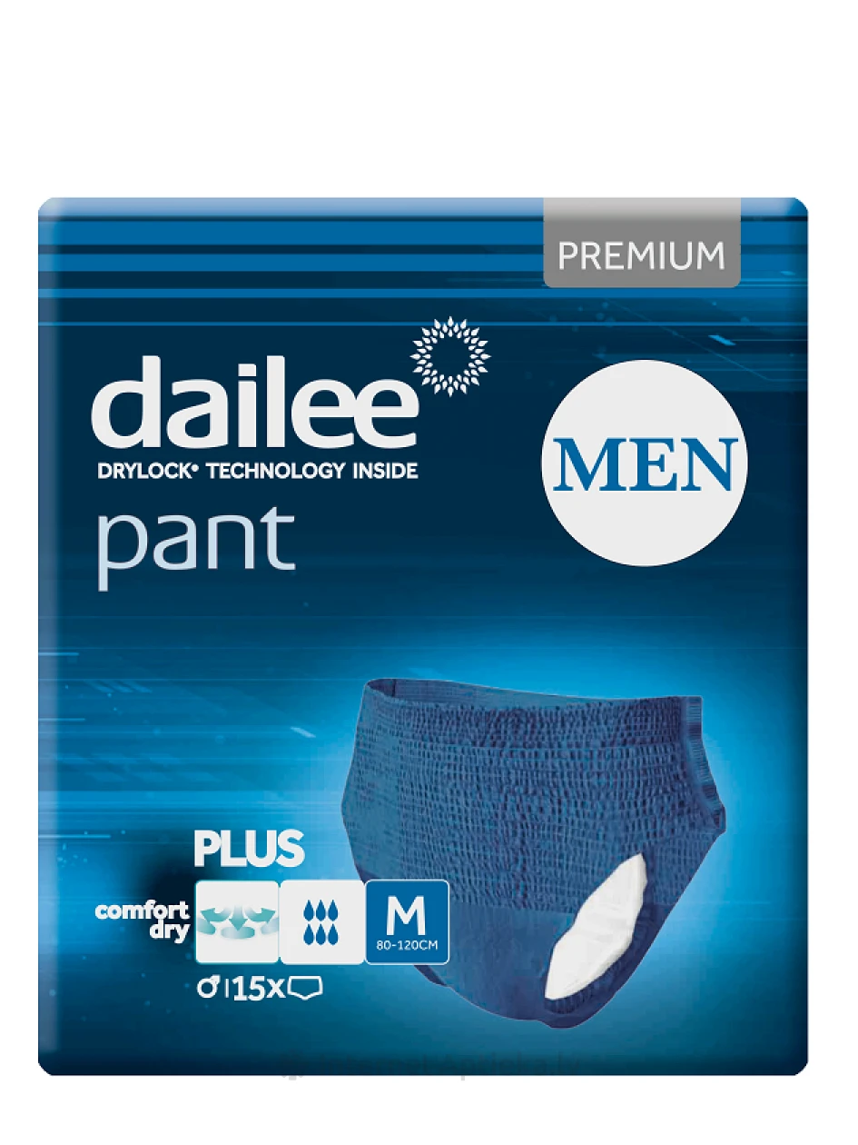 Dailee Men Pant Premium Plus autiņbiksītes M zilas, 15 gb. | internetaptieka.lv