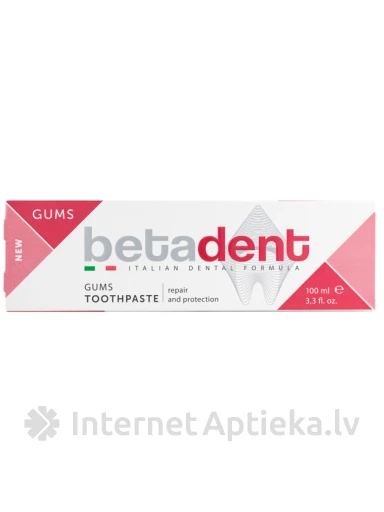 BETADENT GUM ACTION zobu pasta smaganām, 100 ml | internetaptieka.lv