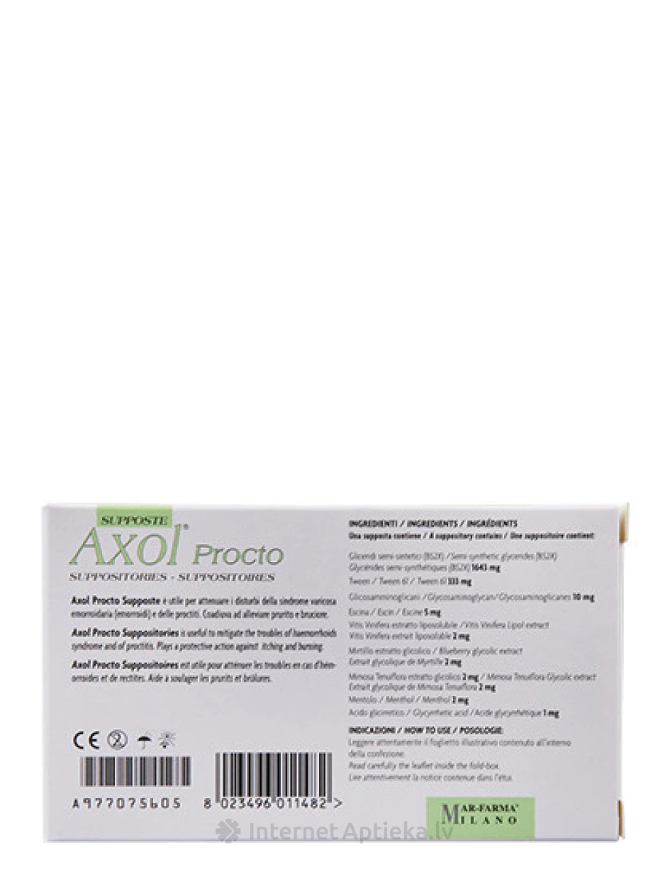 Axol Procto, 10 suposiiti | internetaptieka.lv