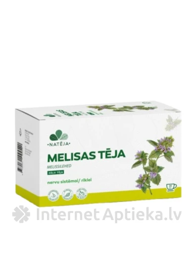 Чай Natēja Листья Мелиссы, 24 пакетиков | internetaptieka.lv