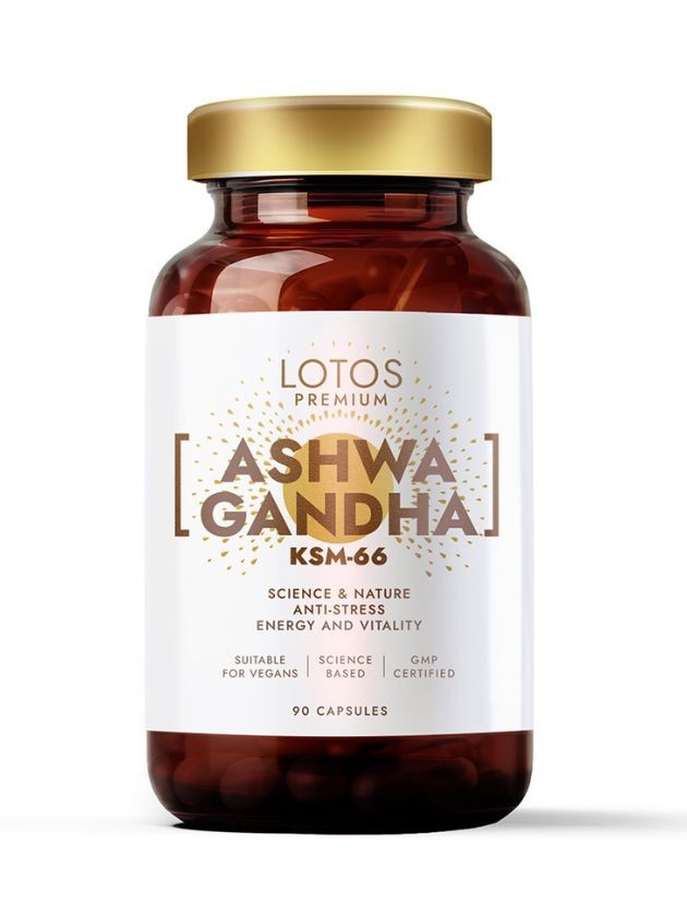 LOTOS PREMIUM Ashwagandha KSM-66, 90 kapsulas