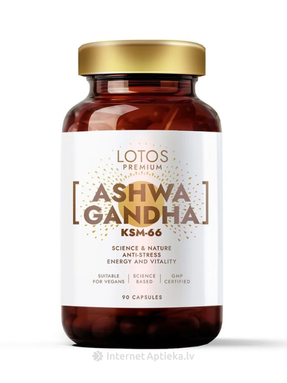 LOTOS PREMIUM Ashwagandha KSM-66, 90 капсул, 90 капсул | internetaptieka.lv
