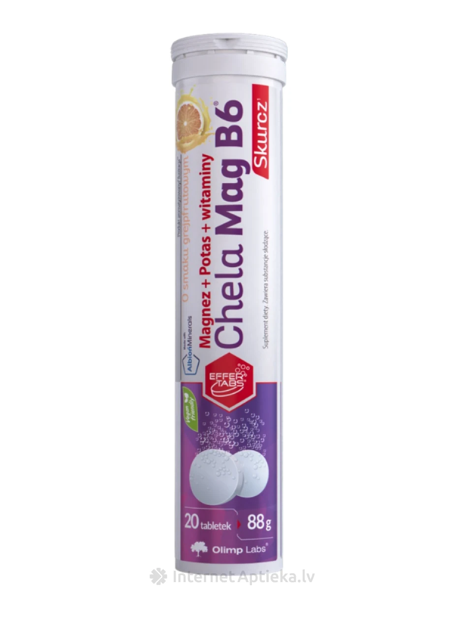 Olimp Labs Chela-Mag B6 Cramp (Skurcz) EFFER, 20 tabletti | internetaptieka.lv