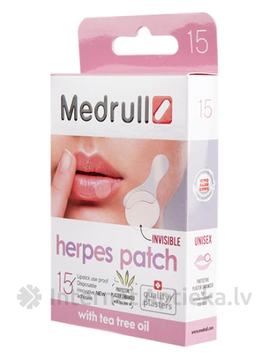 Medrull Invisible Herpes neredzams plāksteris pret aukstumpumpām, 15 gb. | internetaptieka.lv