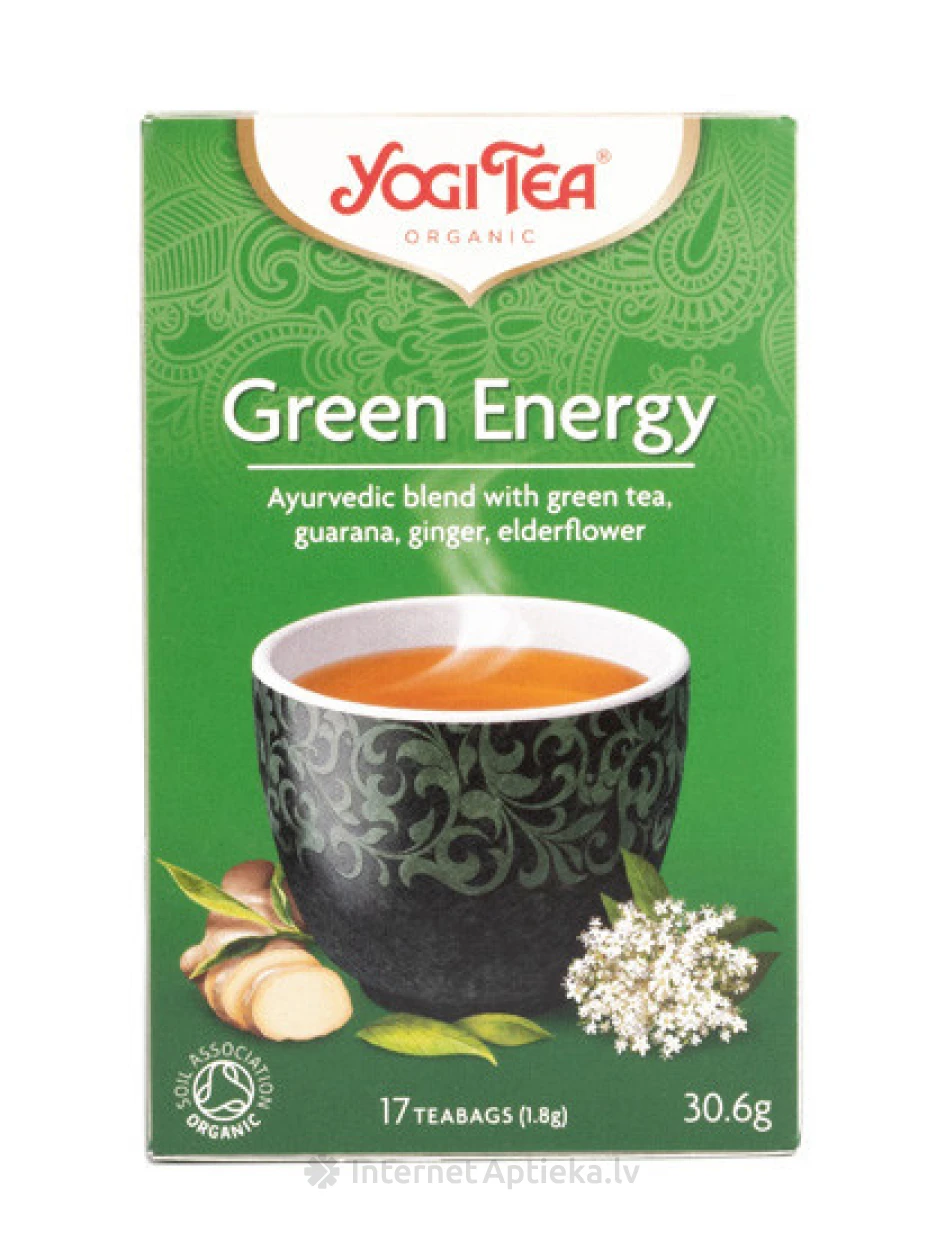 Tēja Yogi Green Energy, 30.6 g | internetaptieka.lv