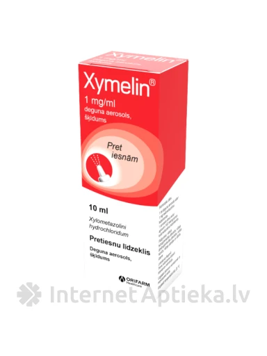 Xymelin 1 мг/мл спрей для носа, 10 мл | internetaptieka.lv