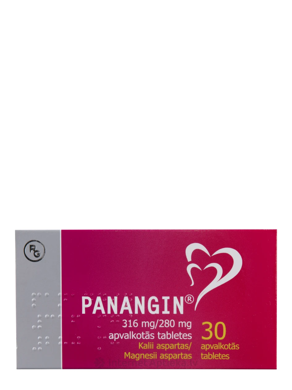Panangin 316 mg / 280 mg kaetud tabletid, 30 tk. | internetaptieka.lv