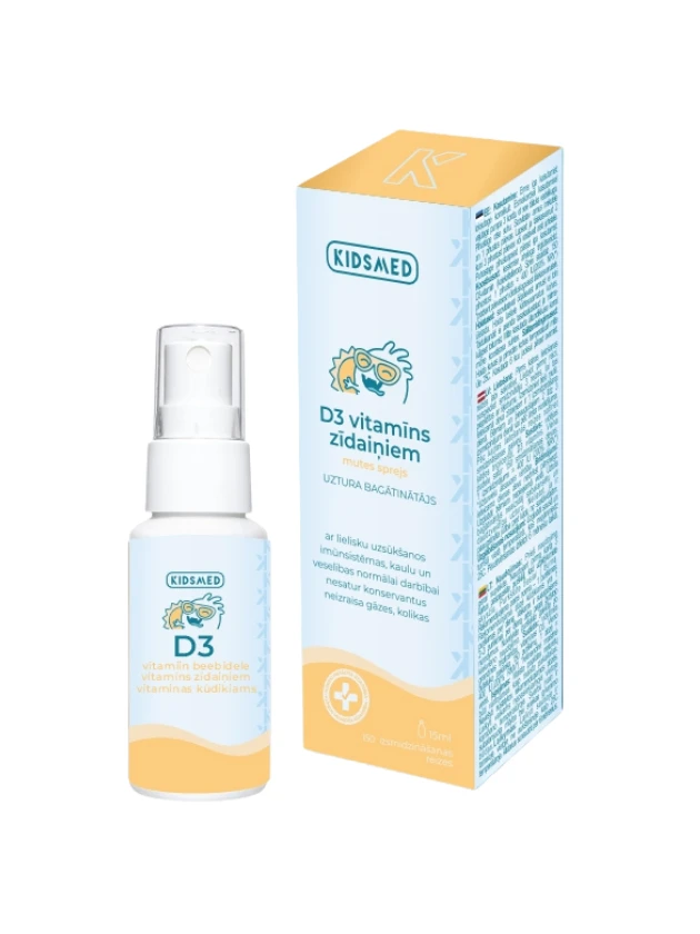 KIDSMED D3 spreja vitamīns 400 IU, 15 ml