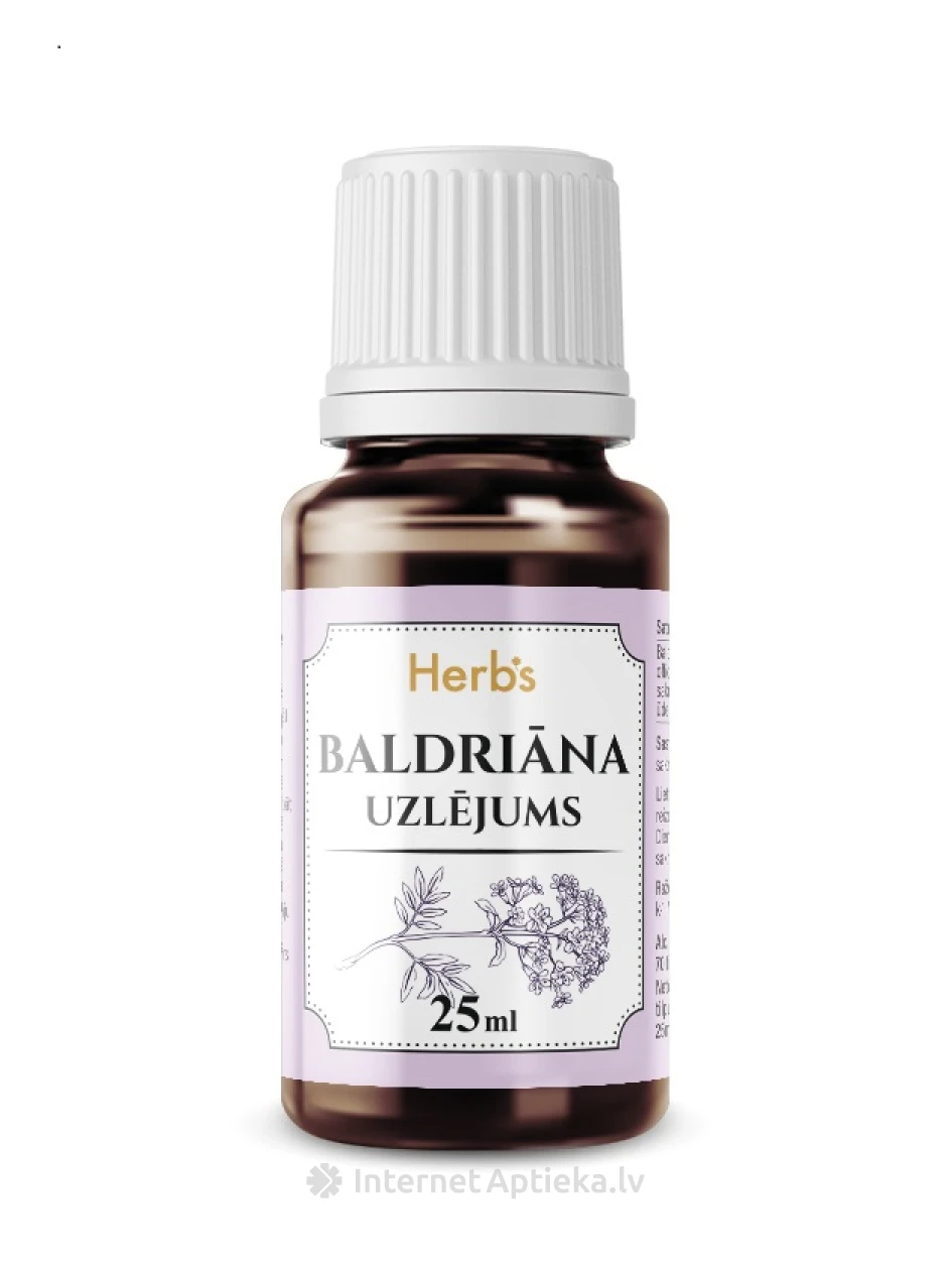 Palderjanimahlake ürtide suukaudne lahus alkoholisisaldus 70%, 25 ml | internetaptieka.lv