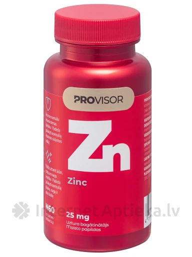 PROVISOR Zinc 25 mg, 60 таблеток | internetaptieka.lv