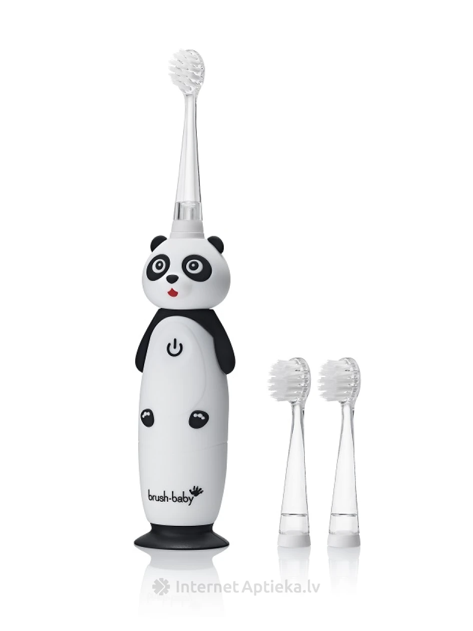 Brush-Baby WildOne eletriskā zobu birste panda 0-10 gadiem, 1 шт. | internetaptieka.lv