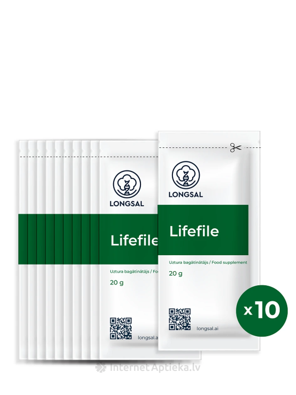LONGSAL Lifefile, 10*20 g | internetaptieka.lv
