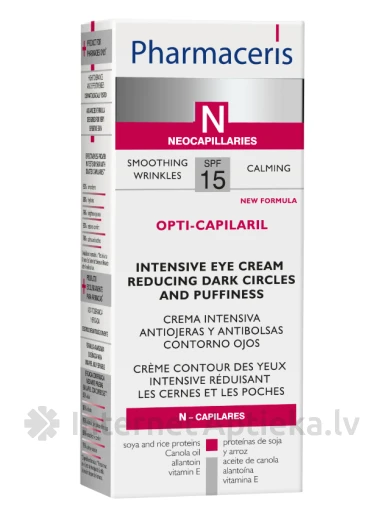 Pharmaceris N-Opti Capilaril intensīvs krēms acīm, 15 ml | internetaptieka.lv