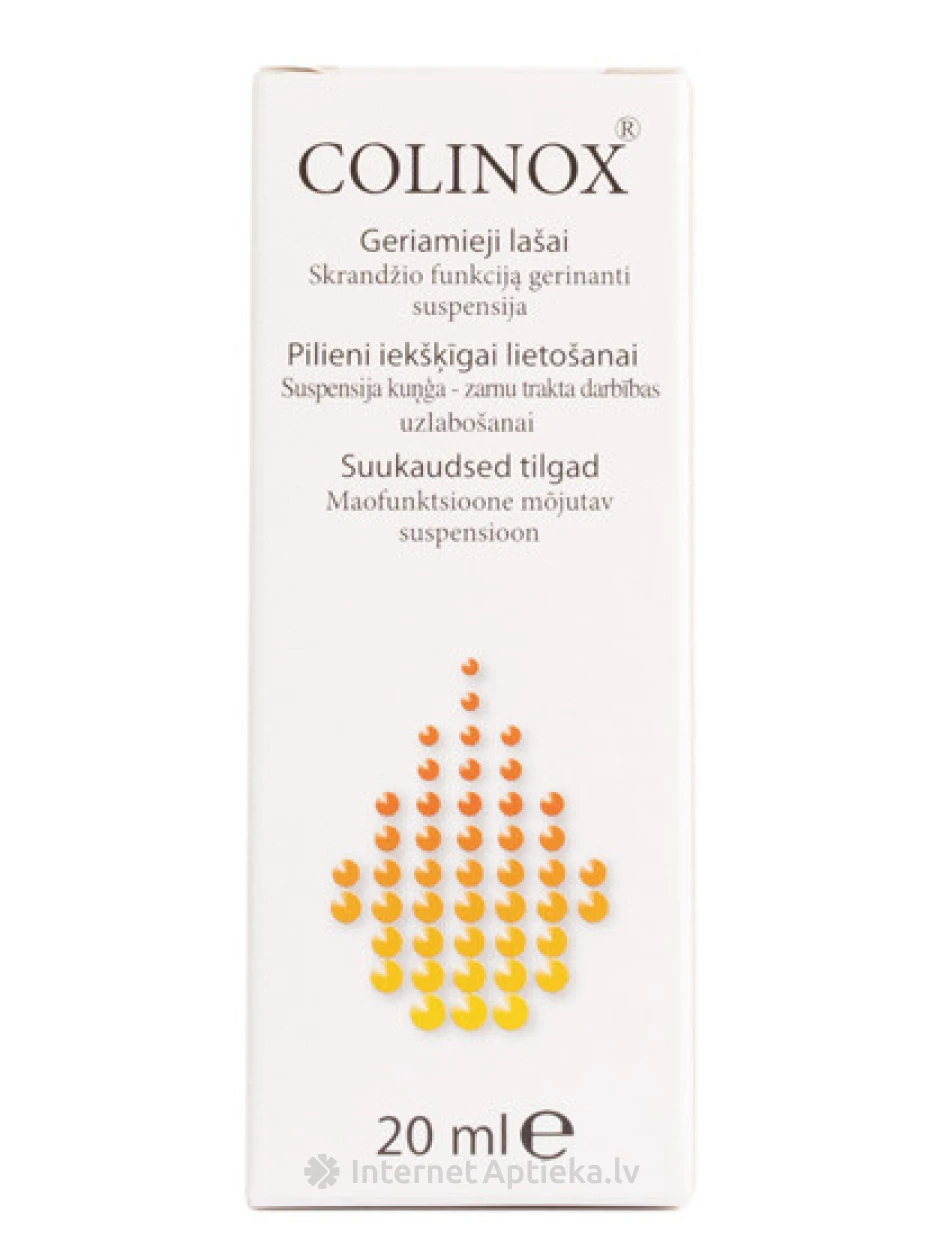 Colinox, kuņģa-zarnu trakta darbībai, 20 ml | internetaptieka.lv