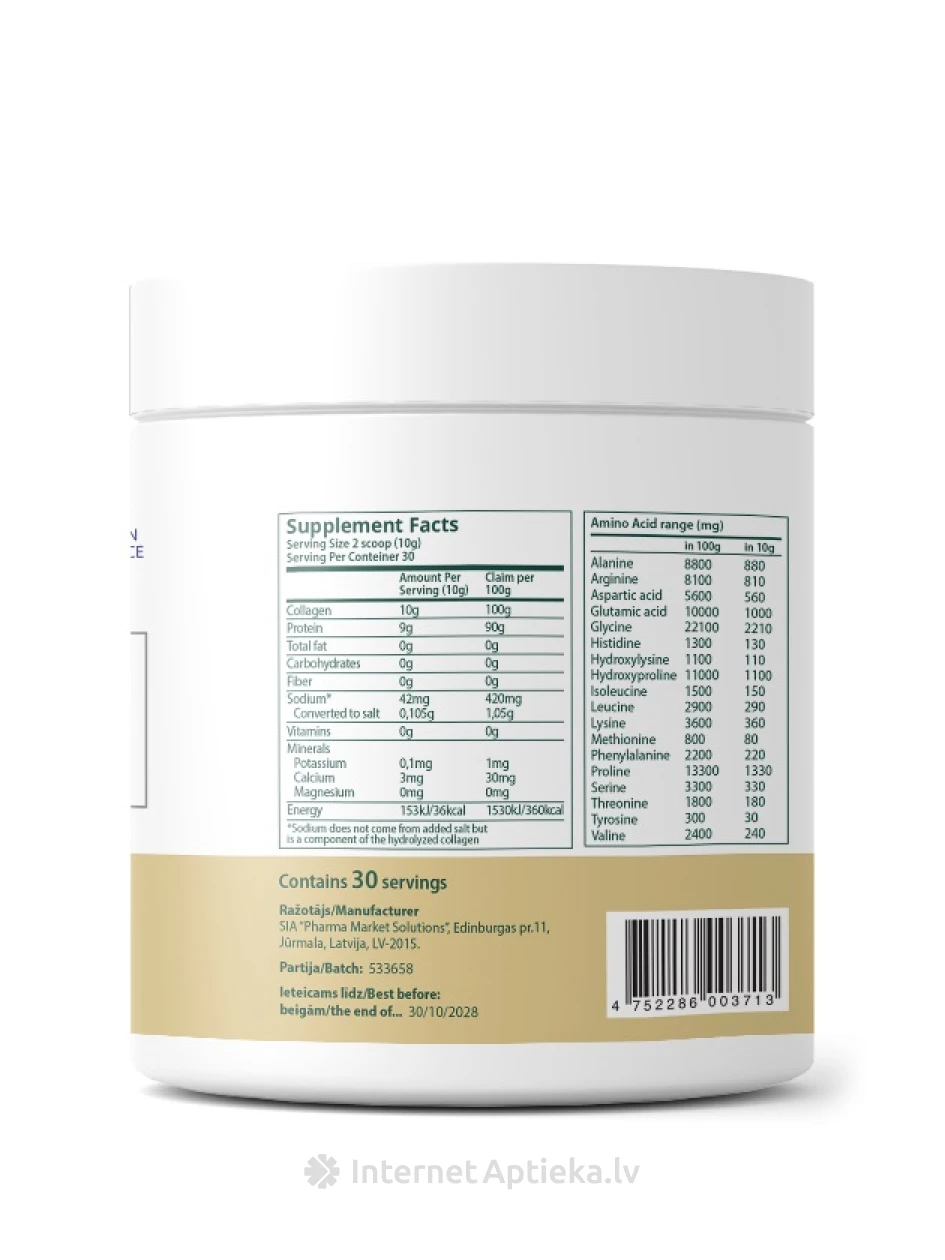 Kollageenipeptiidid, 300 g | internetaptieka.lv