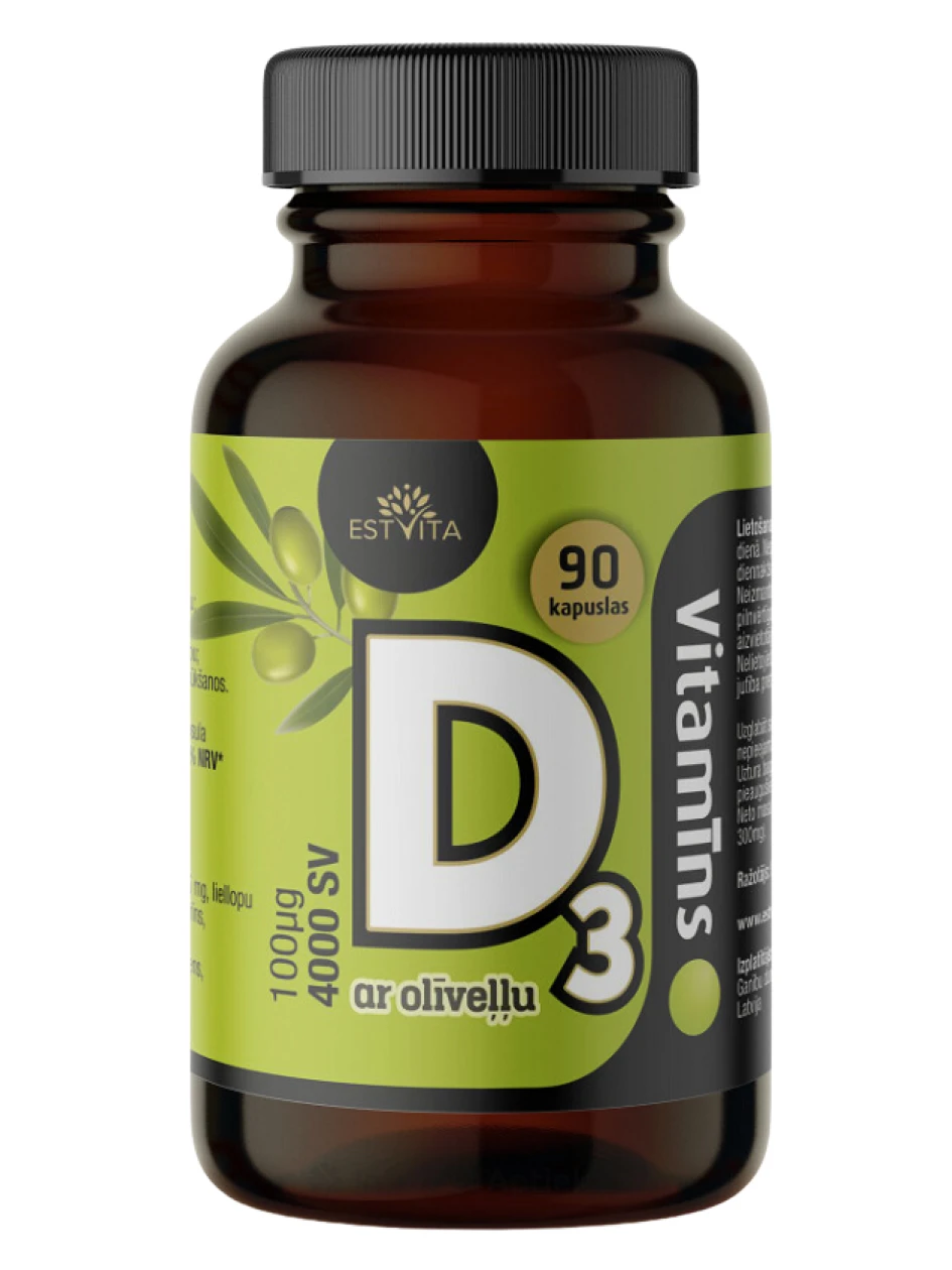 D3 vitamiin 4000 IU, 90 kapslid | internetaptieka.lv
