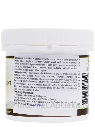 Herbamedicus Āpšu ziede ar augu ekstraktiem, 125 ml | internetaptieka.lv
