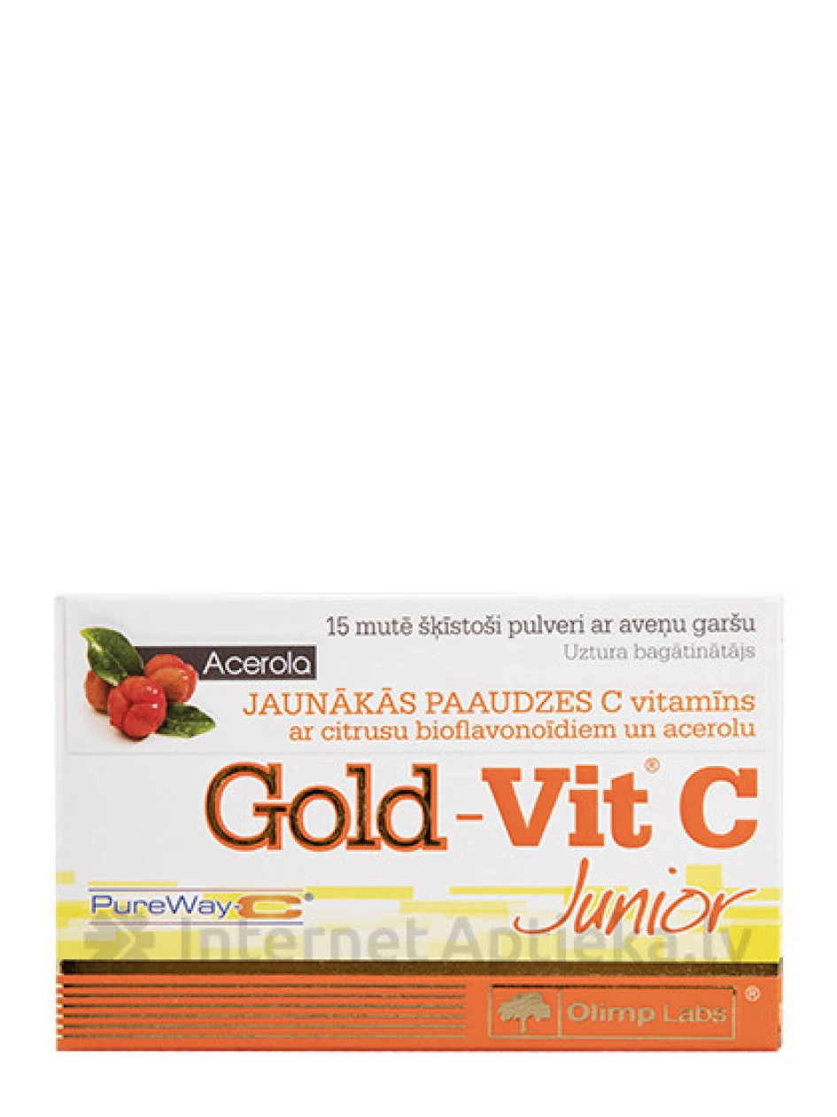 Olimp Labs Gold-Vit C Junior (aveņu), 15 paciņas | internetaptieka.lv