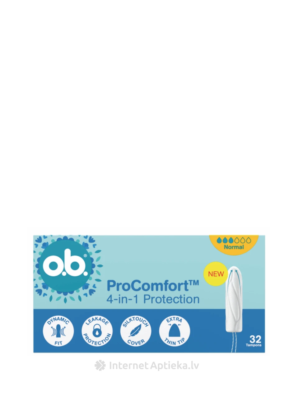 OB Higiēniskie tamponi ProComfort Normal, 32 gb. | internetaptieka.lv