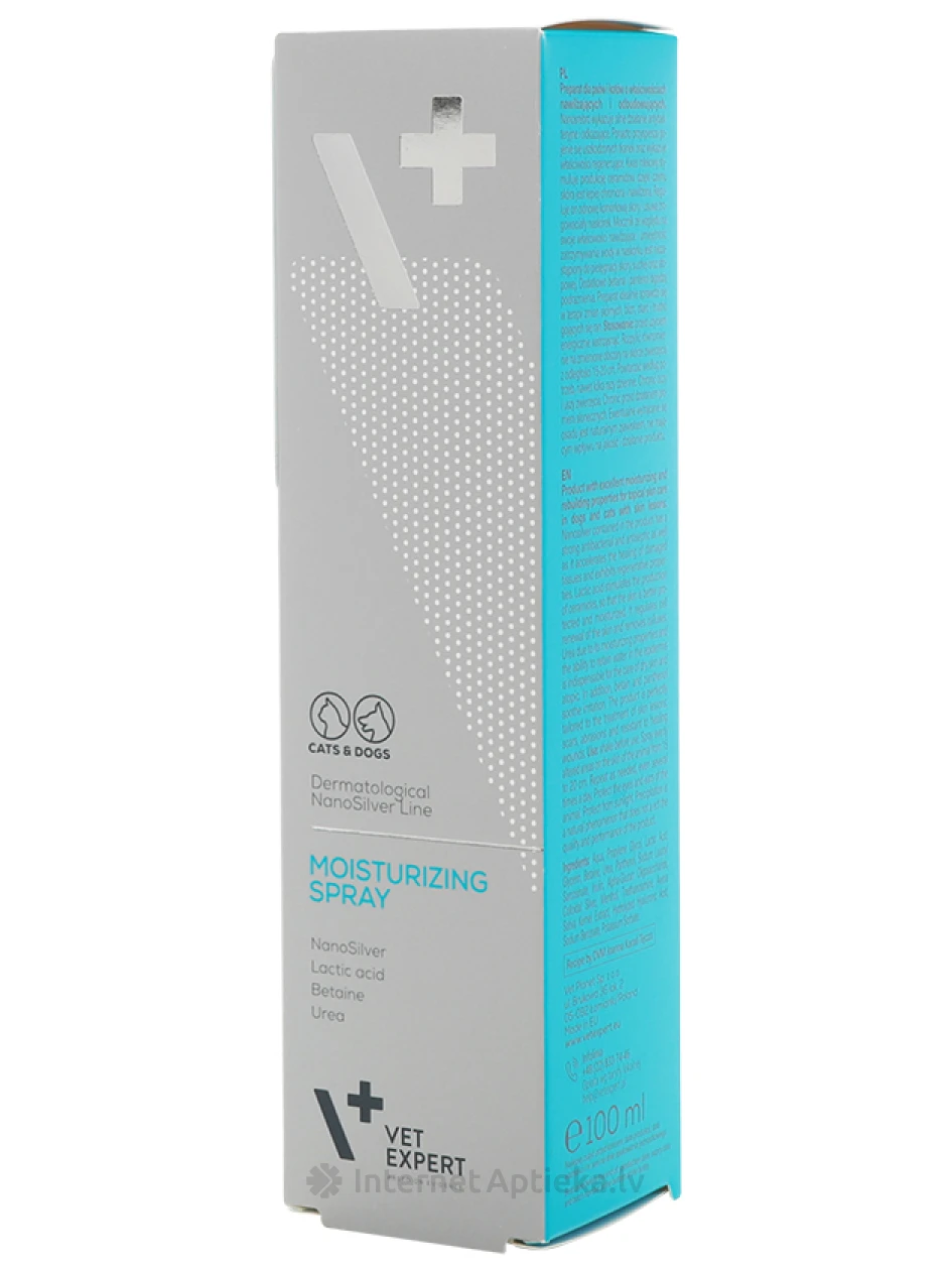 Увлажняющий спрей для кошек и собак VetExpert, 100 мл | internetaptieka.lv