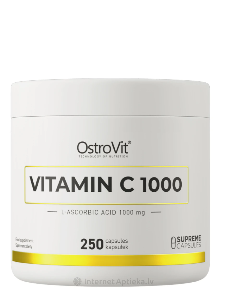 OstroVit Kapsulas Vitamin C 1000 mg, 250 gb. | internetaptieka.lv