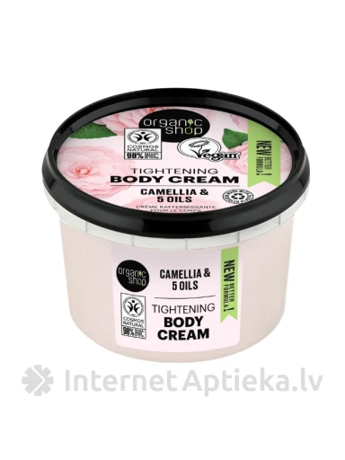 ORGANIC SHOP Stiprinantis kūno kremas Kamelija, 250 ml | internetaptieka.lv