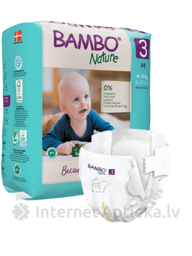 Bambo Nature autiņbikses 4-8kg, 28 gb. | internetaptieka.lv