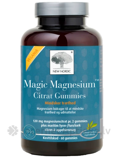 NewNordic Magic Magnesium Citrat gummies pastilas, 60 gb. | internetaptieka.lv