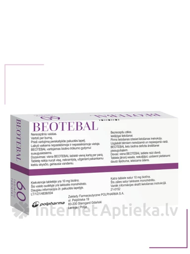 Beotebal 10 mg, 60 tabletes | internetaptieka.lv
