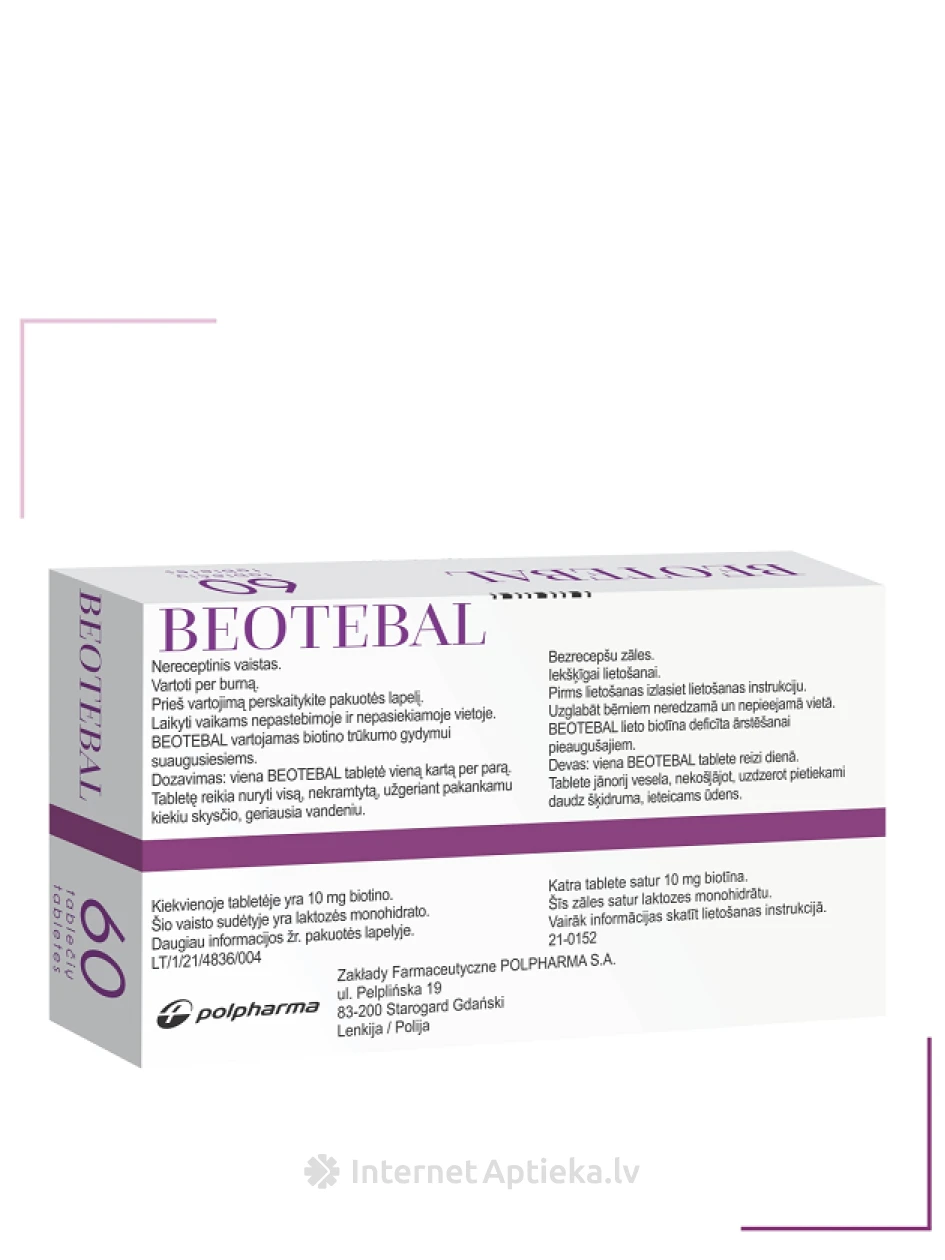 Beotebal 10 mg, 60 tabletti | internetaptieka.lv