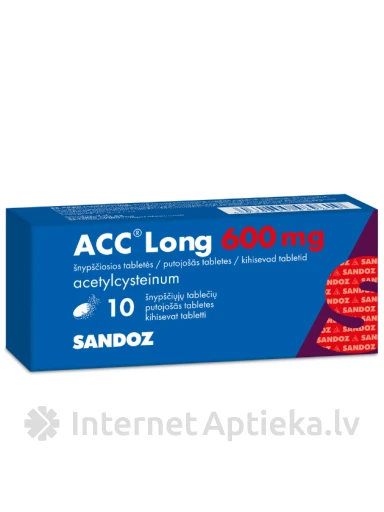 ACC Long 600 Sandoz, 10 шипучих таблеток | internetaptieka.lv