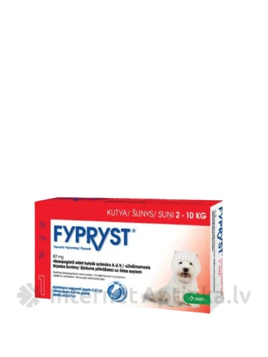 Fypryst 67mg lahus 2-10 kg kaaluvatele koertele | internetaptieka.lv