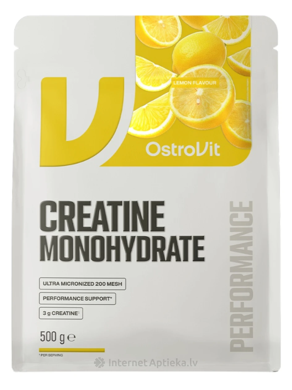 OstroVit Creatine Monohydrate Pulveris (lemon, sport blue), 500 g | internetaptieka.lv