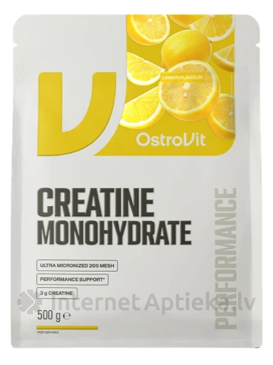 OstroVit Creatine Monohydrate Pulveris (lemon, sport blue), 500 g | internetaptieka.lv
