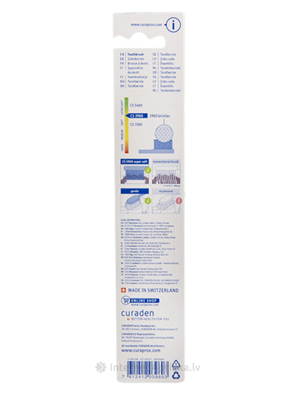 Curaprox super soft CS 3960 zobu suka, 1 gb. | internetaptieka.lv