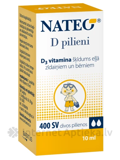 NATEO D капли, 10 мл | internetaptieka.lv