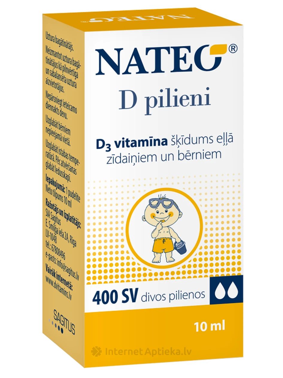 NATEO D капли, 10 мл | internetaptieka.lv