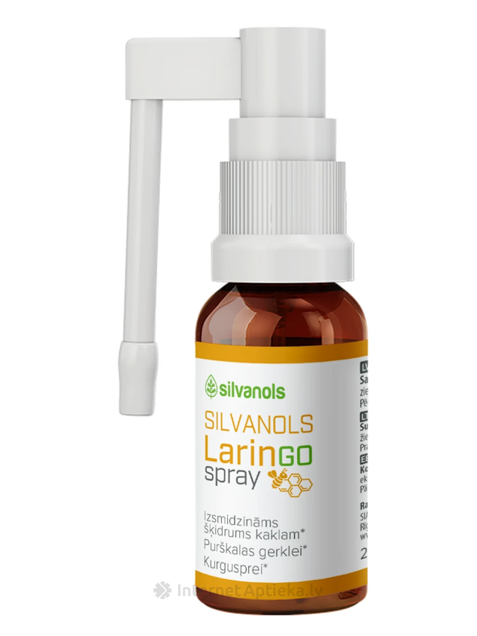 Silvanols Laringo Spray, 20 ml | internetaptieka.lv